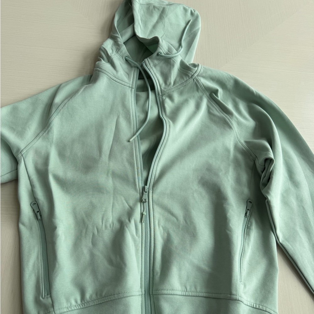 Old Navy Light Sage Active Fleece Zip Hoodie